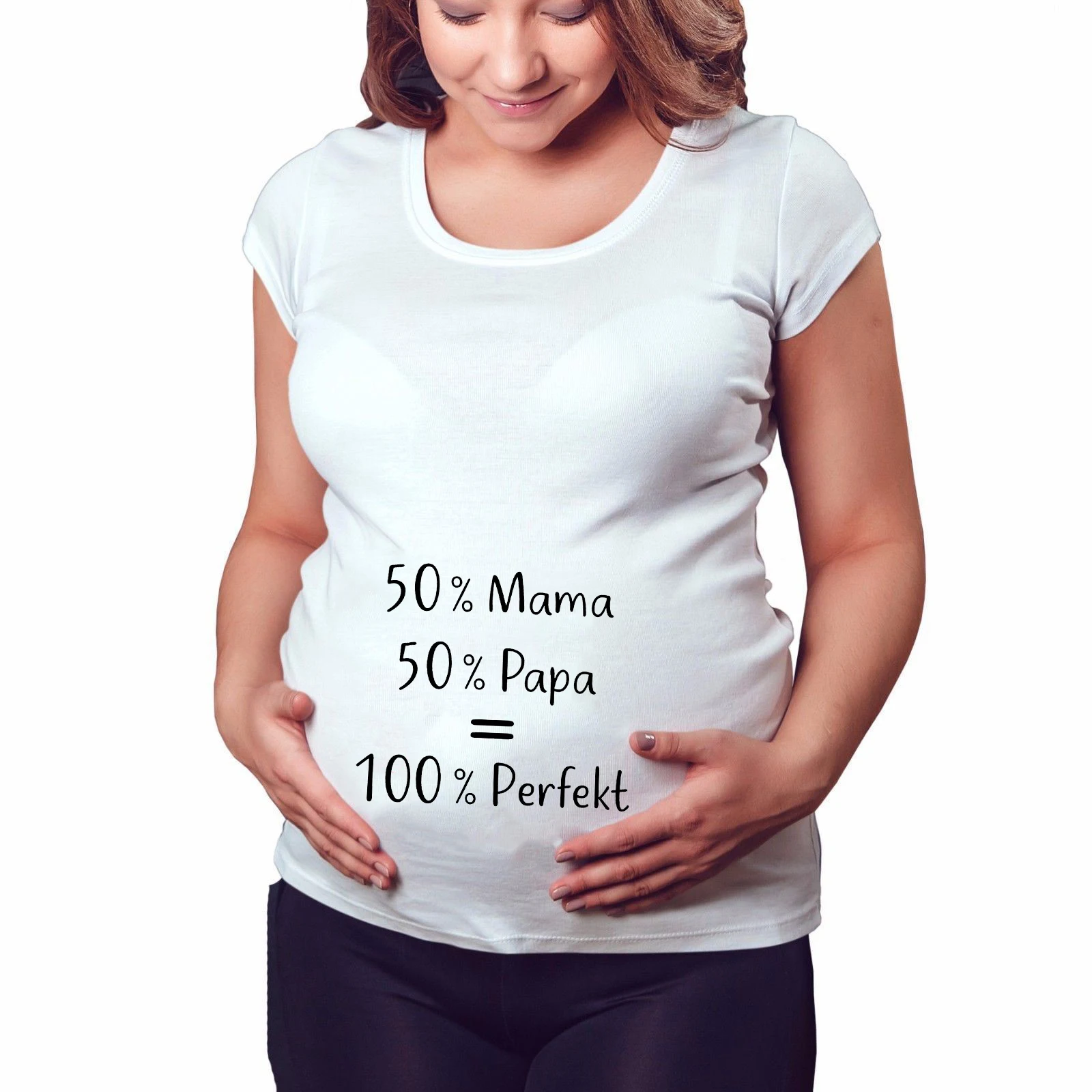 50% Mama+50% Papa=100% Perfekt Women Maternity Short Sleeve Letter Print Tops T-shirt Pregnancy Tshirts Clothes Funny Wear
50% Mama+50% Papa=100% Perfekt Women Maternity Short Sleeve Letter Print Tops T-shirt Pregnancy Tshirts Clothes Funny Wear