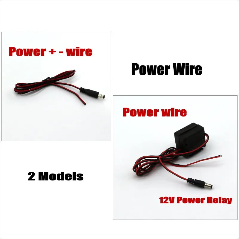 Power Wire For Car Reverse Backup Rear View Parking Camera / Normal Model or with Power Relay Model
Power Wire For Car Reverse Backup Rear View Parking Camera / Normal Model or with Power Relay Model