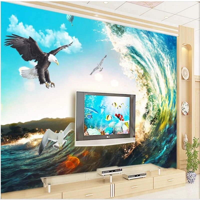 beibehang Large Custom Wallpapers Atmospheric waves bedroom living room TV backdrop papel de parede infantil menino
beibehang Large Custom Wallpapers Atmospheric waves bedroom living room TV backdrop papel de parede infantil menino
