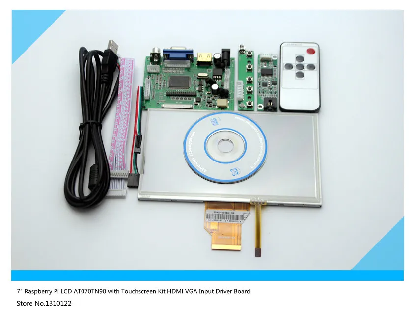 Raspberry Pi Полный ЖК дисплей с сенсорным экраном 7 дюймов TFT монитор AT070TN90 набором