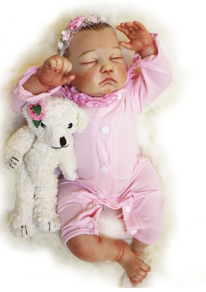 100% handmade Soft Silicone Reborn Baby Doll Toy For Girl Exquisite Sleeping Newborn babies bebe reborn dolls gift
100% handmade Soft Silicone Reborn Baby Doll Toy For Girl Exquisite Sleeping Newborn babies bebe reborn dolls gift