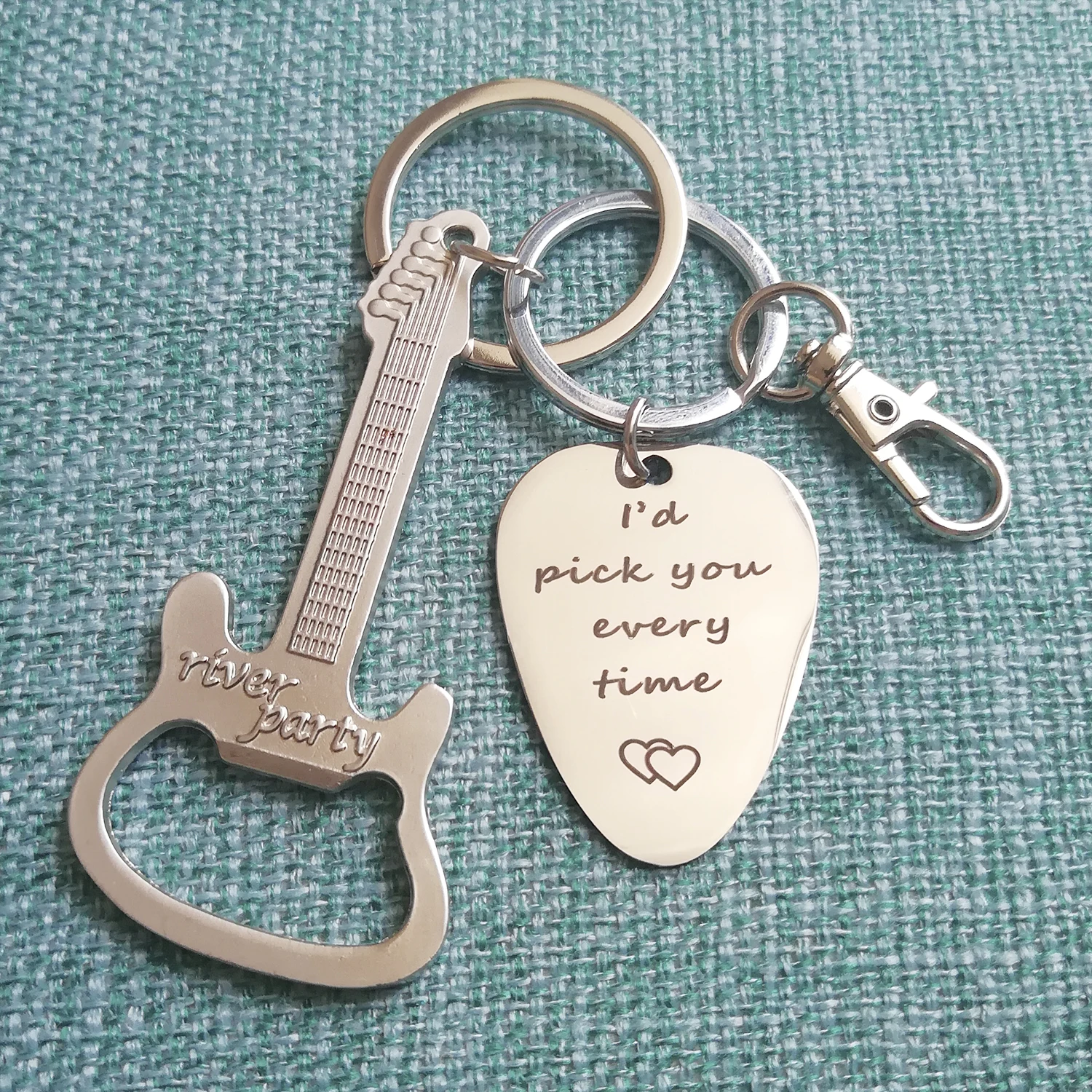 Personalized Gift Bottle Opener Guitar Pick Keychain I'd You Every Time Life Keyring for Boyfriend Dad Husband
Personalized Gift Bottle Opener Guitar Pick Keychain I'd You Every Time Life Keyring for Boyfriend Dad Husband