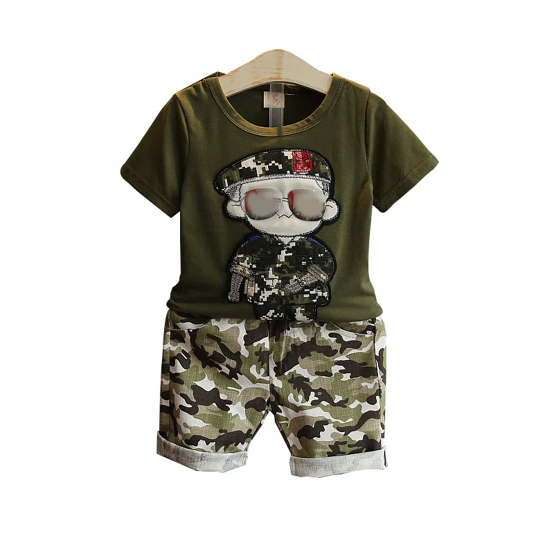2018 Children's Clothing Sets Summer Cartoon Camouflage Soldier Cotton Baby Boy Short-sleeved T-shirt + Shorts 2pcs Suis CLS164
2018 Children's Clothing Sets Summer Cartoon Camouflage Soldier Cotton Baby Boy Short-sleeved T-shirt + Shorts 2pcs Suis CLS164