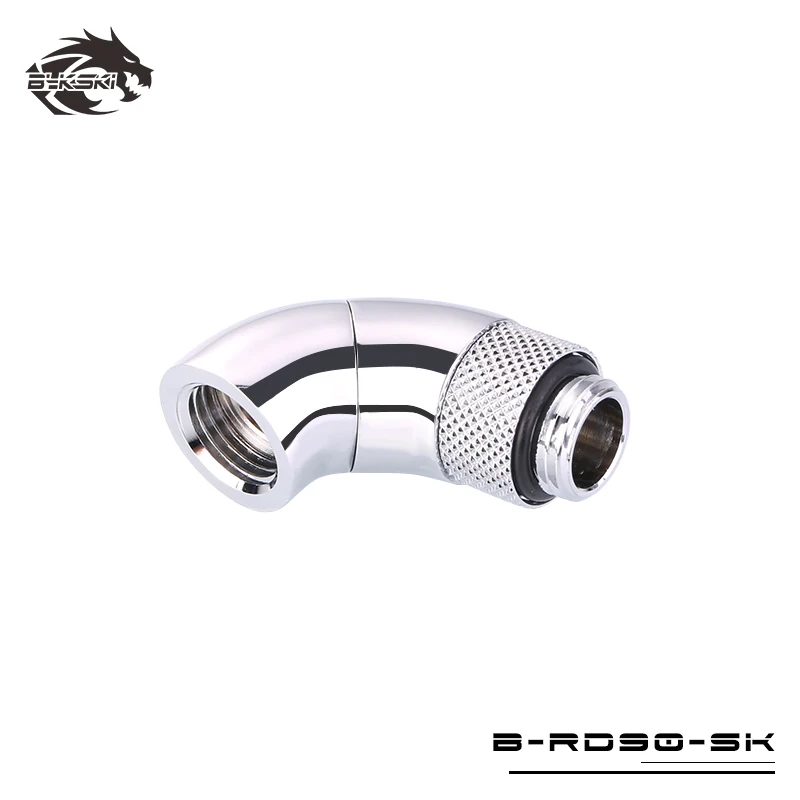 Адаптер для водяного охлаждения BYKSKI G1/4 ''Thread 90 градусов вращающийся на