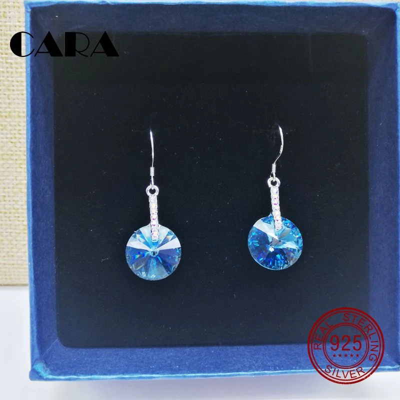 new arrival Ladies 925 sterling silver drop earrings Australian crystal round crystal dangle womens fashion earrings CARA0198
new arrival Ladies 925 sterling silver drop earrings Australian crystal round crystal dangle womens fashion earrings CARA0198