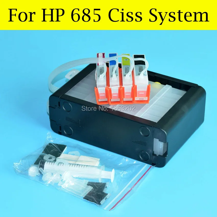 1 Set Ciss For HP 685 Continuous Ink Supply System For HP Deskjet 3525 5525 4615 4625 6525 Printer With ARC Chip
1 Set Ciss For HP 685 Continuous Ink Supply System For HP Deskjet 3525 5525 4615 4625 6525 Printer With ARC Chip
