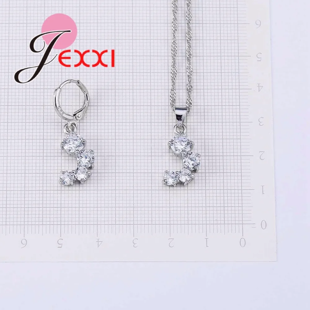 Charm 925 Sterling Silver Crystal Pendants Necklace Earrings Set For Women Bridal Wedding Jewelry Sets Bijoux Femme Gift
Charm 925 Sterling Silver Crystal Pendants Necklace Earrings Set For Women Bridal Wedding Jewelry Sets Bijoux Femme Gift