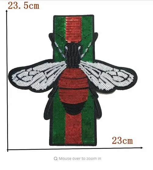 DD23.5x23cm Sequins Bee Patches for Clothing Applique Motif Sewing Badge Fabric Cloth Patches DIY Accessories Lady Bug Patch 1PC
DD23.5x23cm Sequins Bee Patches for Clothing Applique Motif Sewing Badge Fabric Cloth Patches DIY Accessories Lady Bug Patch 1PC