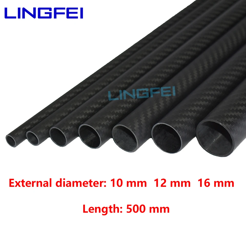 3K Carbon Fiber Tube 10mm 12mm 16mm for UAV Drone DIY Frame arm Landing Gear Rc Drone kit
3K Carbon Fiber Tube 10mm 12mm 16mm for UAV Drone DIY Frame arm Landing Gear Rc Drone kit