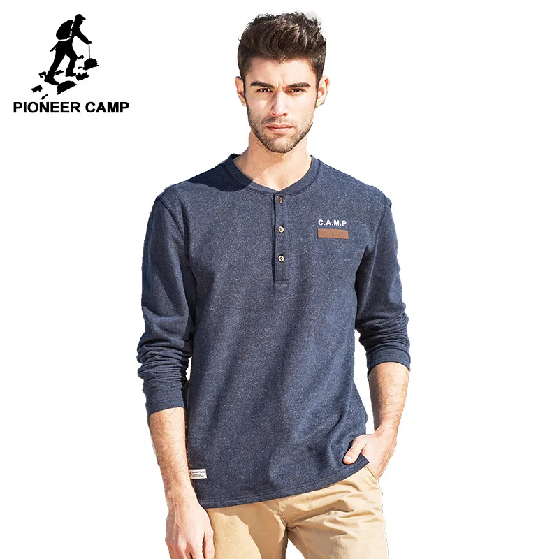 Pioneer Camp 2017 Новое поступление Мужская футболка Тёплая с длиным руковом Средняя