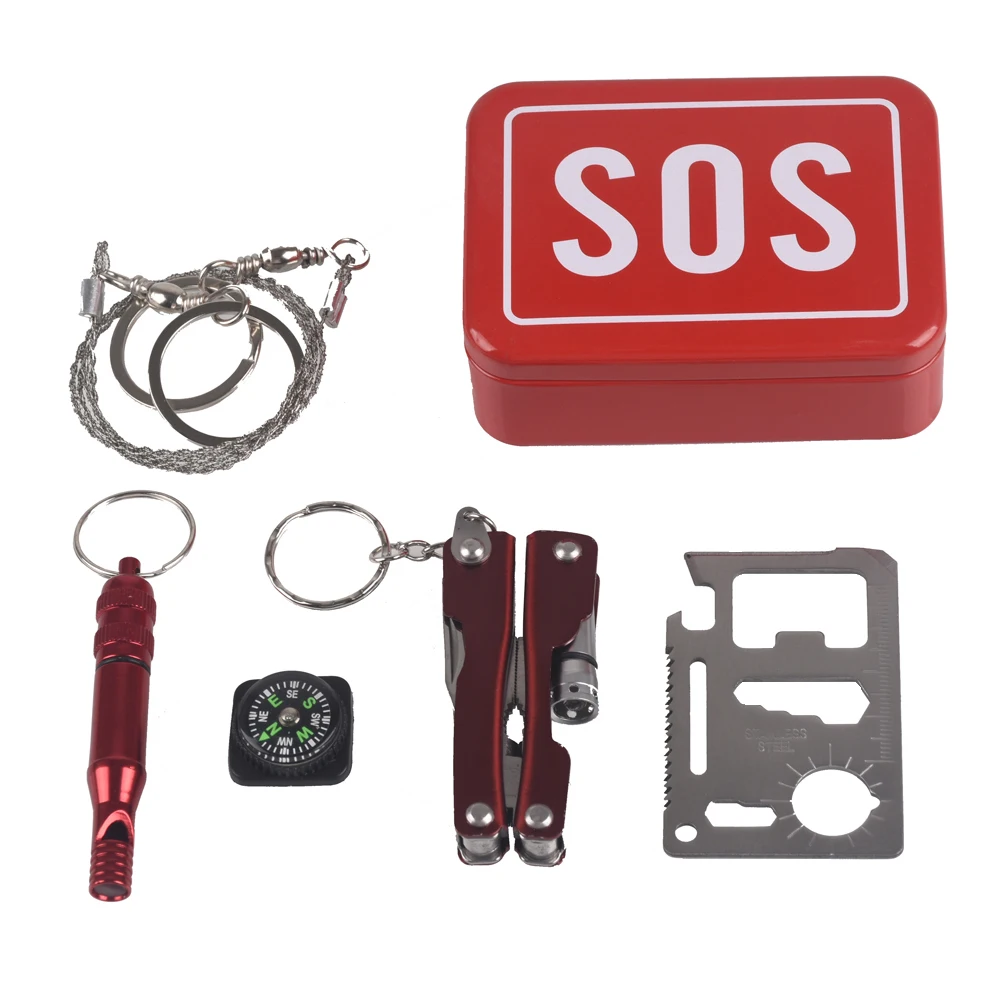 Outdoor equipment emergency bag field survival kit box self-help box SOS equipment for Camping Hiking saw whistle compass tools
Outdoor equipment emergency bag field survival kit box self-help box SOS equipment for Camping Hiking saw whistle compass tools