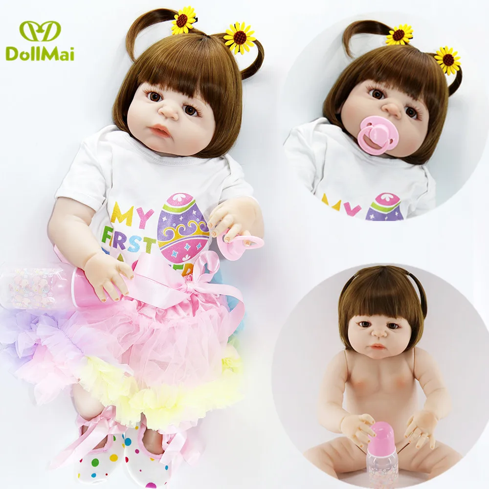 DollMai Reborn dolls 23"57cm full silicone reborn baby girl dolls toys for child gift bebe alive reborn menina bonecas
DollMai Reborn dolls 23"57cm full silicone reborn baby girl dolls toys for child gift bebe alive reborn menina bonecas