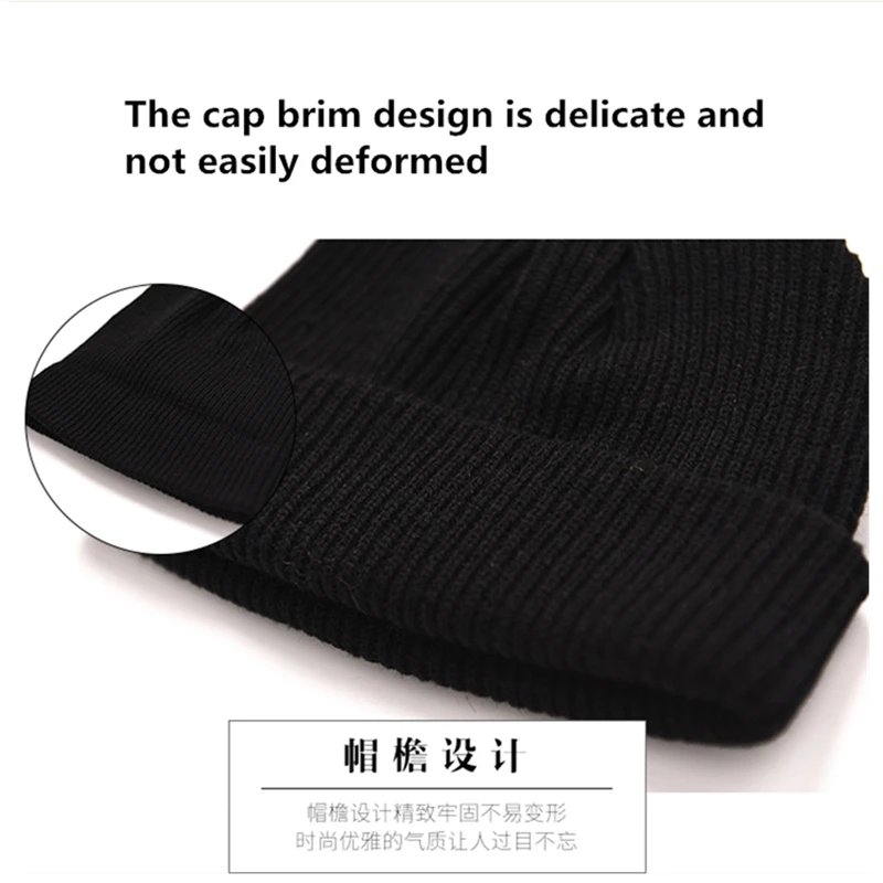 2019 Зима Весна Новый сплошной повседневное Skullies & Beanies вязаная шапка с дыни кожи