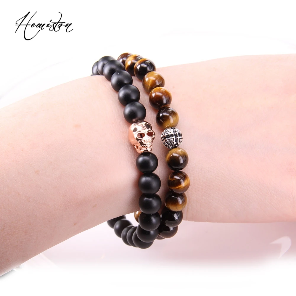 Thomas BLACK OBSIDIAN AND ROSE GOLD SKULL BEADS ELASTIC BRACELET, Rebel Heart Style Jewelry for Men TS-B148
Thomas BLACK OBSIDIAN AND ROSE GOLD SKULL BEADS ELASTIC BRACELET, Rebel Heart Style Jewelry for Men TS-B148