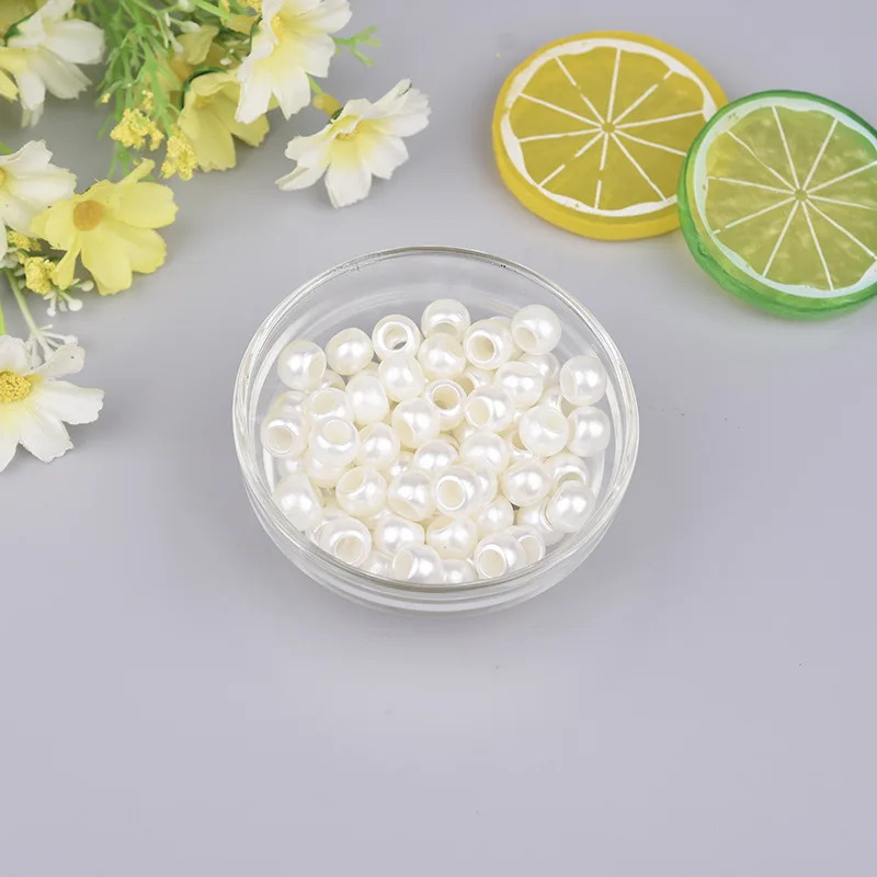 Wholesale ABS Imitation Pearl Beads 10mm Big Hole Round Loose Beads Handmade DIY Earring Hair Accessories 50pcs/bag
Wholesale ABS Imitation Pearl Beads 10mm Big Hole Round Loose Beads Handmade DIY Earring Hair Accessories 50pcs/bag