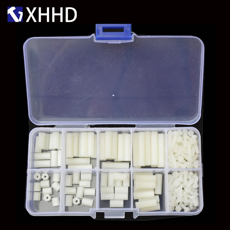 M2.5 White Hex Nylon Column Male Female Standoff Pillar Thread Plastic Hexagon PCB Motherboard Screw Nut Set Assortment Kit Box
M2.5 White Hex Nylon Column Male Female Standoff Pillar Thread Plastic Hexagon PCB Motherboard Screw Nut Set Assortment Kit Box