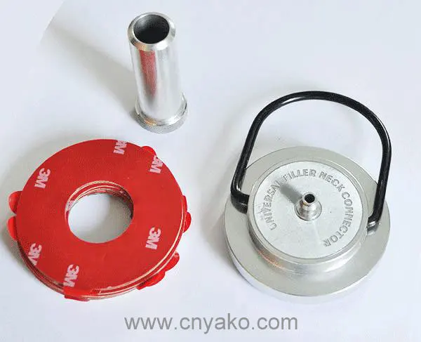 YAKO "Quick EVAP" Universal Fuel Neck Connector With Capless Adaptor 
YAKO "Quick EVAP" Universal Fuel Neck Connector With Capless Adaptor