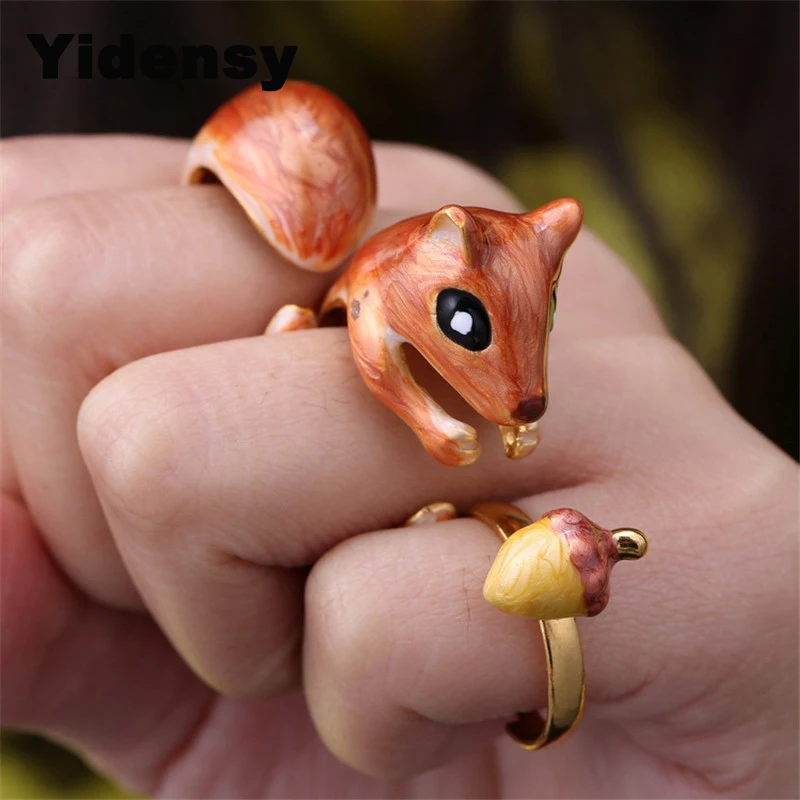 Yidensy 3Pcs/Set New Arrival Adjustable Cute Squirrel ring Tiny Animal Squirrel Enamel Ring Women Jewelry Anillos Bijoux
Yidensy 3Pcs/Set New Arrival Adjustable Cute Squirrel ring Tiny Animal Squirrel Enamel Ring Women Jewelry Anillos Bijoux