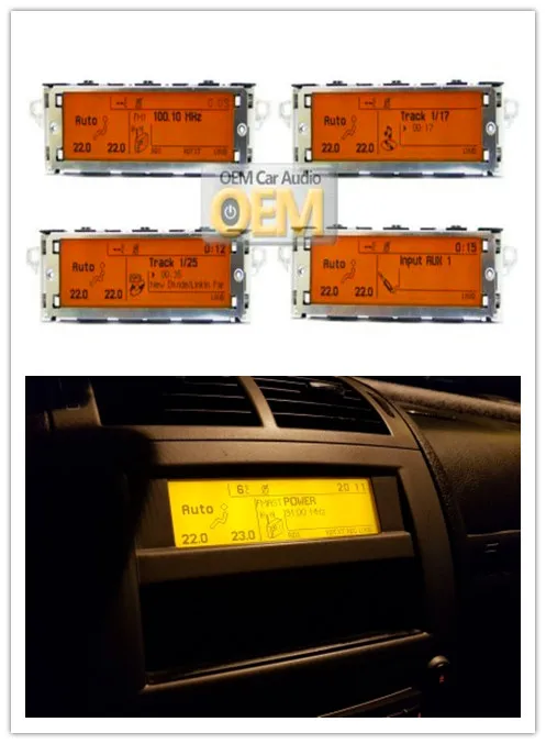 5 шт. Оригинальный Желтый экран меню USB Bluetooth дисплей монитор 12pin для Peugeot 307 207 408