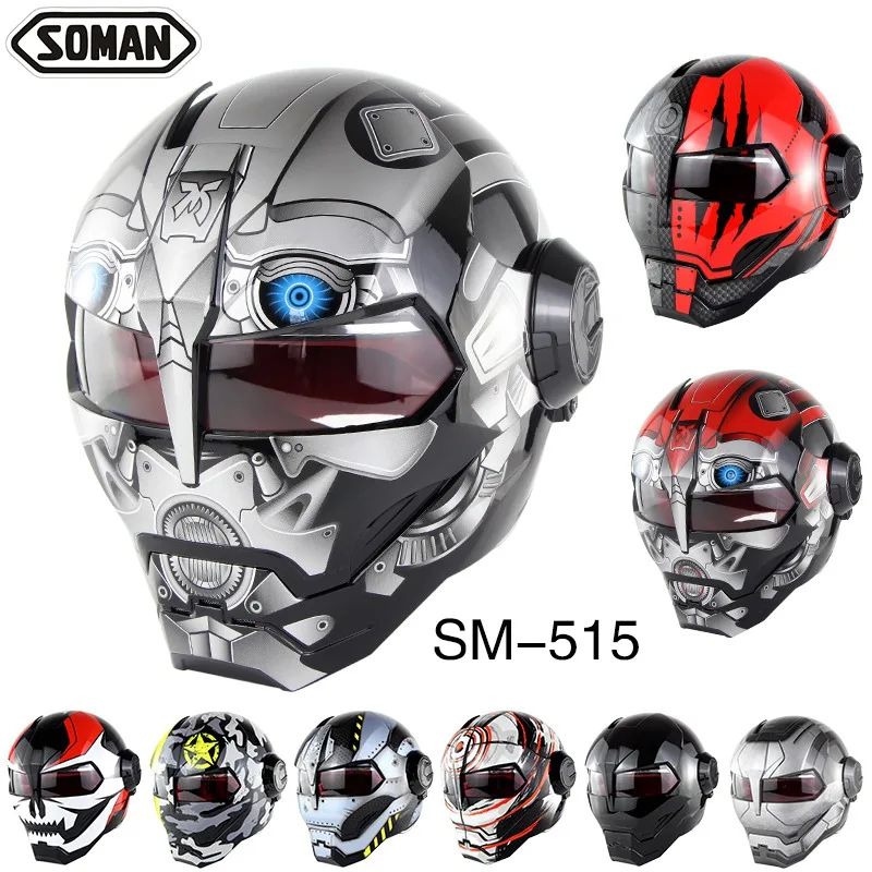 Robot Motorbike Armet Full Face Ironman Moto Capacete Casco Men helmets motorcycle Flip Up helmet ABS Modular casque moto cross
Robot Motorbike Armet Full Face Ironman Moto Capacete Casco Men helmets motorcycle Flip Up helmet ABS Modular casque moto cross