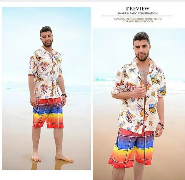 2017 Mens Short Sleeve Hawaiian Beach Shirt Man Casual Cotton Printing Europe/America Loose S/2Xl Shirt Male Summer Tops K33
2017 Mens Short Sleeve Hawaiian Beach Shirt Man Casual Cotton Printing Europe/America Loose S/2Xl Shirt Male Summer Tops K33