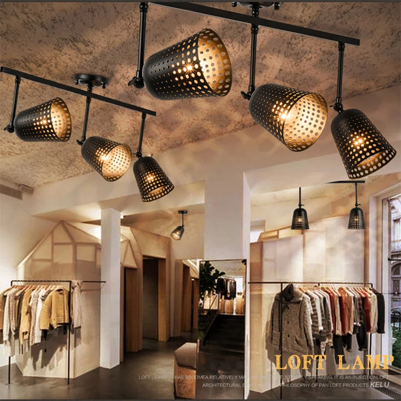 Haomer Creative Loft Industrial Ceiling Lamp Track Lights Bar Clothing Retro Track Lamp Vintage LED COB spot indoor lighting
Haomer Creative Loft Industrial Ceiling Lamp Track Lights Bar Clothing Retro Track Lamp Vintage LED COB spot indoor lighting