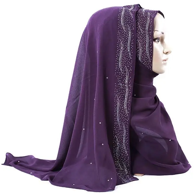 H1265 Latest big size bubble chiffon muslim long scarf with rhinestones, women's headwrap,fast delivery
H1265 Latest big size bubble chiffon muslim long scarf with rhinestones, women's headwrap,fast delivery