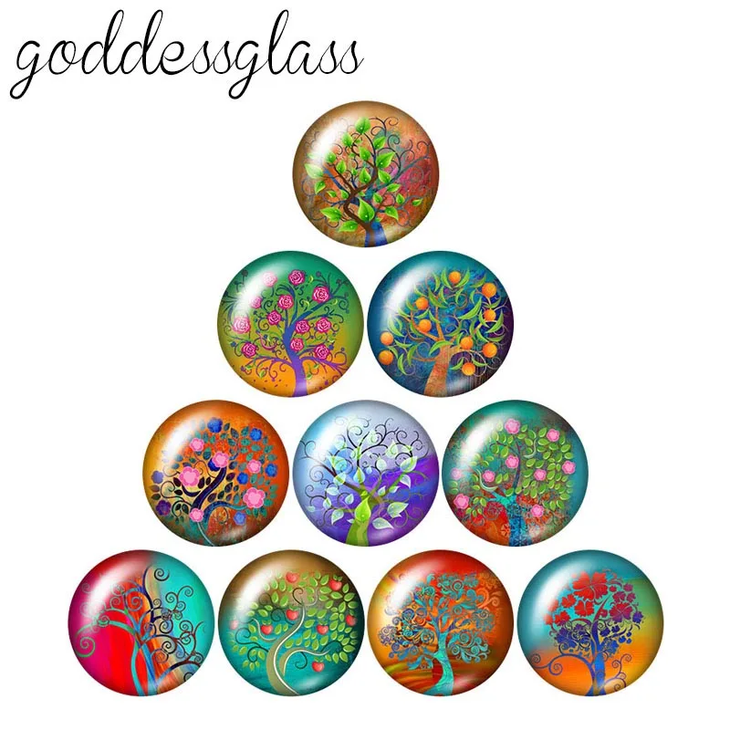New Colorful Magical Life tree Flowers 10pcs 12mm/18mm/20mm/25mm Round photo demo glass cabochon flat back Making findings
New Colorful Magical Life tree Flowers 10pcs 12mm/18mm/20mm/25mm Round photo demo glass cabochon flat back Making findings