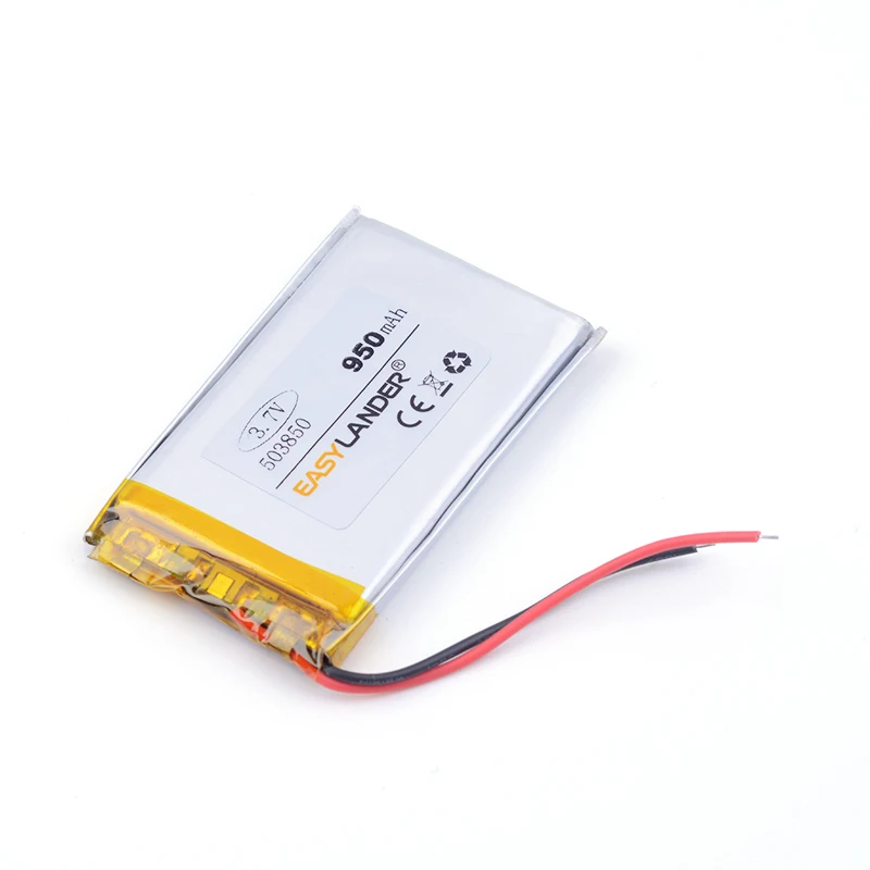 li ion 503850 rechargeable li-ion battery 3.7v 950mah lithium polymer battery GPS DVR toys mp3 MP4 MP5 Speaker E-book
li ion 503850 rechargeable li-ion battery 3.7v 950mah lithium polymer battery GPS DVR toys mp3 MP4 MP5 Speaker E-book