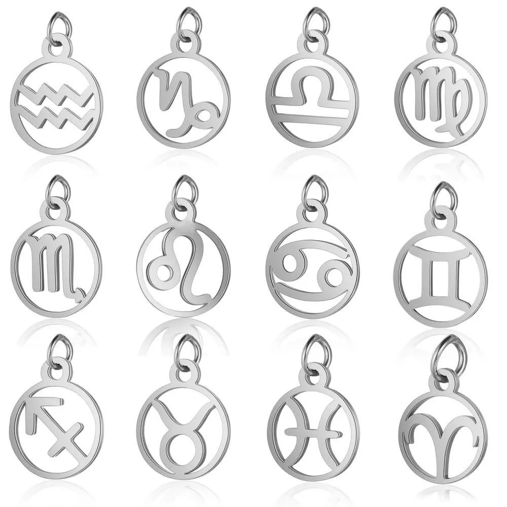 Stainless Steel Zodiac Necklace Pendant Anti-Corrosion 12 Constellation Pendant Necklace Hollow Small Round Zodiac Charm Jewelry
Stainless Steel Zodiac Necklace Pendant Anti-Corrosion 12 Constellation Pendant Necklace Hollow Small Round Zodiac Charm Jewelry