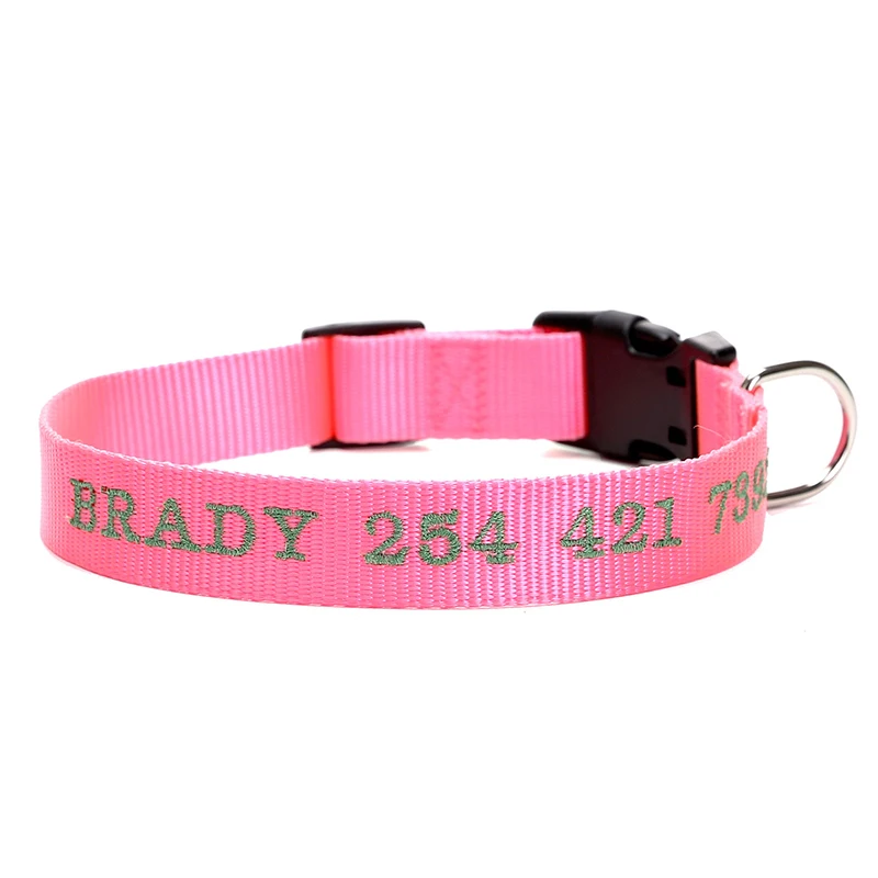 Embroidered Dog Collar Personalized Custom Nylon Reflective Pet Collars Name and Phone Number
Embroidered Dog Collar Personalized Custom Nylon Reflective Pet Collars Name and Phone Number