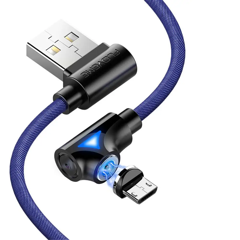 Floveme 1 м Магнитная Зарядка через usb Кабельное зарядное устройство кабель плетеная
