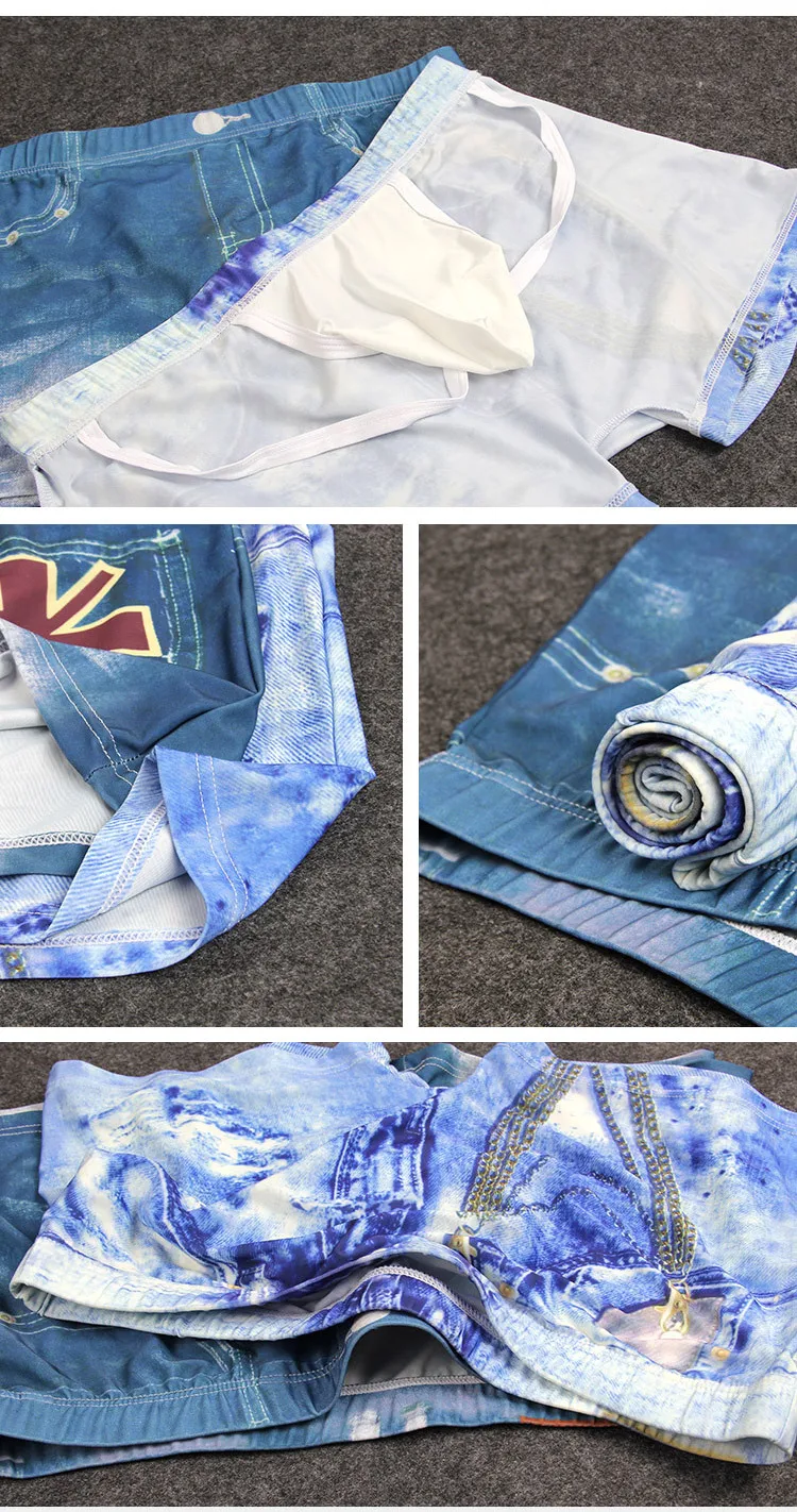 Men Denim Underwear 3D Sexy Boxer Jeans Shorts Classic Print Boxers Mens New Fashion Cowboy Underpants Trunks Brand Underwear
Men Denim Underwear 3D Sexy Boxer Jeans Shorts Classic Print Boxers Mens New Fashion Cowboy Underpants Trunks Brand Underwear