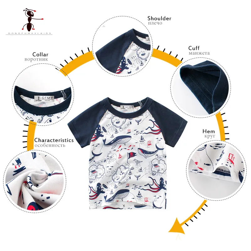 Kung Fu Ant 2019 New Summer Casual Baby Boys T-shirt Cotton Short Sleeve Baby T-shirt Animal T-shirt de menino For 2T-8T Kids
Kung Fu Ant 2019 New Summer Casual Baby Boys T-shirt Cotton Short Sleeve Baby T-shirt Animal T-shirt de menino For 2T-8T Kids