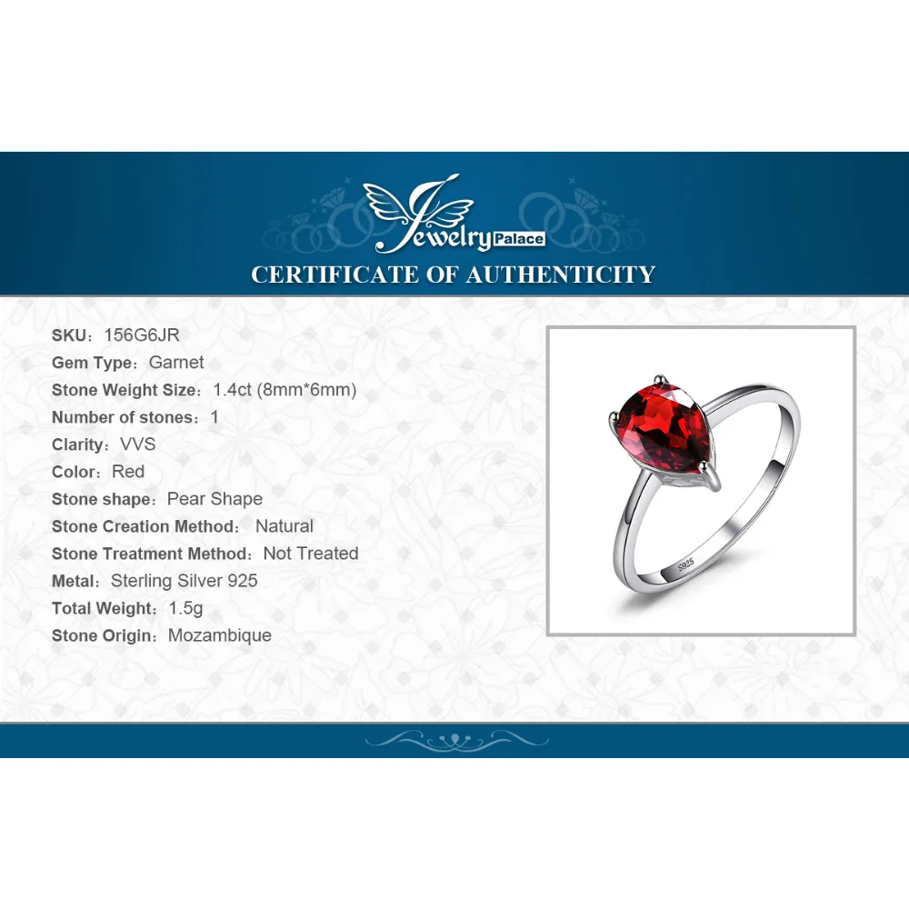JewelryPalace Genuine Garnet Ring Solitaire 925 Sterling Silver Rings for Women Engagement Ring Silver 925 Gemstones Jewelry
JewelryPalace Genuine Garnet Ring Solitaire 925 Sterling Silver Rings for Women Engagement Ring Silver 925 Gemstones Jewelry