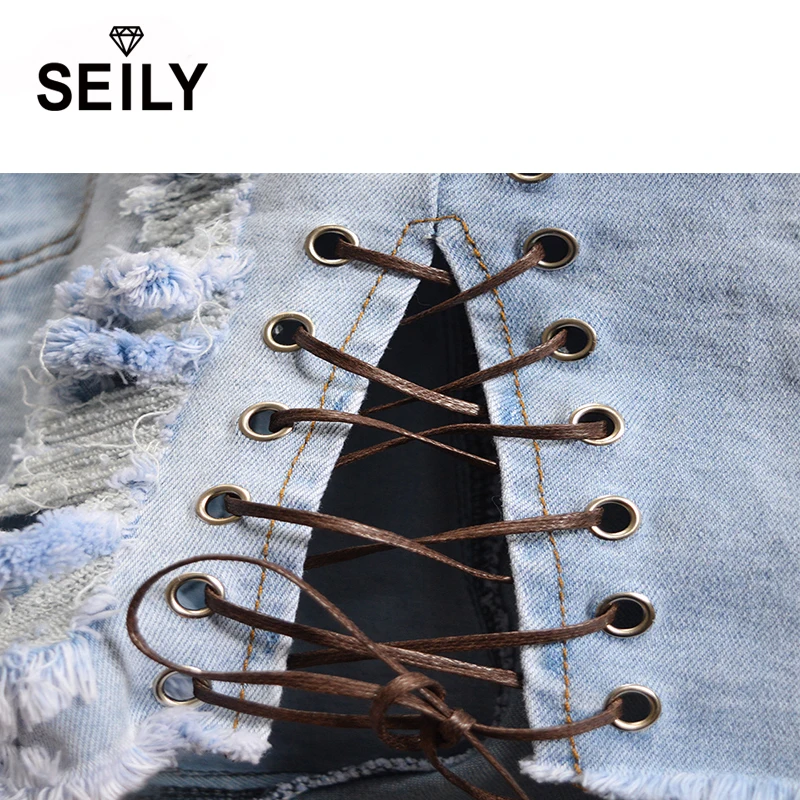 Seily Hole Tassel Lace Up High Waist Skinny Jeans Shorts Women's Sexy Mini Booty Denim Shorts Punk Rock Short Women HotPants
Seily Hole Tassel Lace Up High Waist Skinny Jeans Shorts Women's Sexy Mini Booty Denim Shorts Punk Rock Short Women HotPants