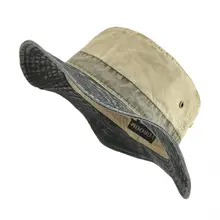 VOBOOM Bucket Hats for Men Washed Cotton Outdoor Panama Hat Summer Fishing Hunting Cap UV400 Sun Protection Caps Panama Hat