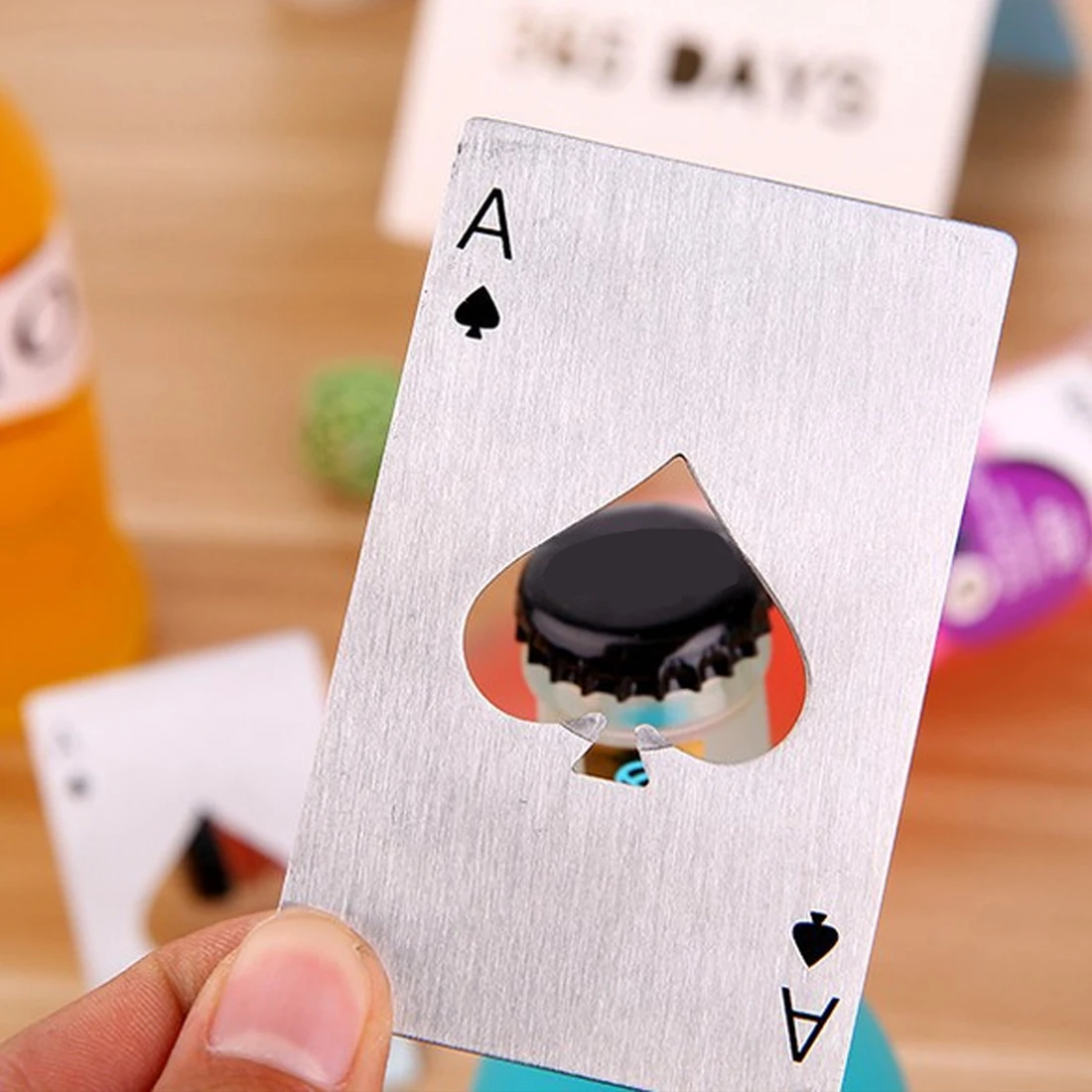 1pc Poker Playing Card A of Spades Bar Tool Soda Beer Bottle Cap Opener New Stylish
1pc Poker Playing Card A of Spades Bar Tool Soda Beer Bottle Cap Opener New Stylish