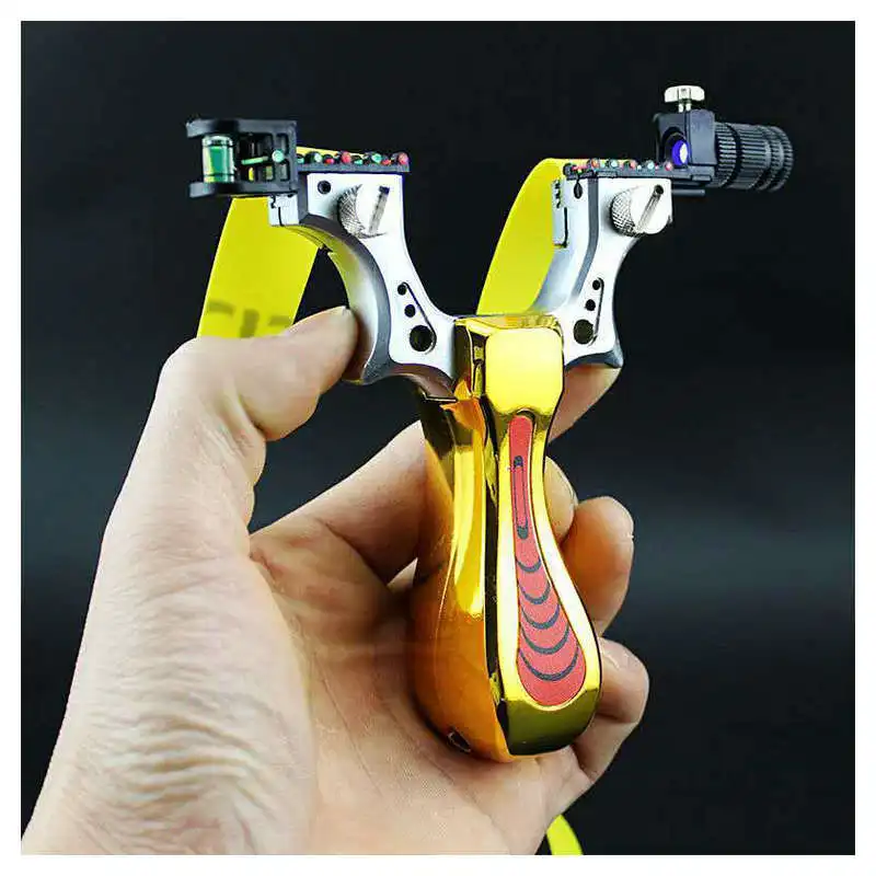 zinc alloy slingshot catapult fast press bow slingshot flat rubber band light aiming powerful professional competitive bow
zinc alloy slingshot catapult fast press bow slingshot flat rubber band light aiming powerful professional competitive bow
