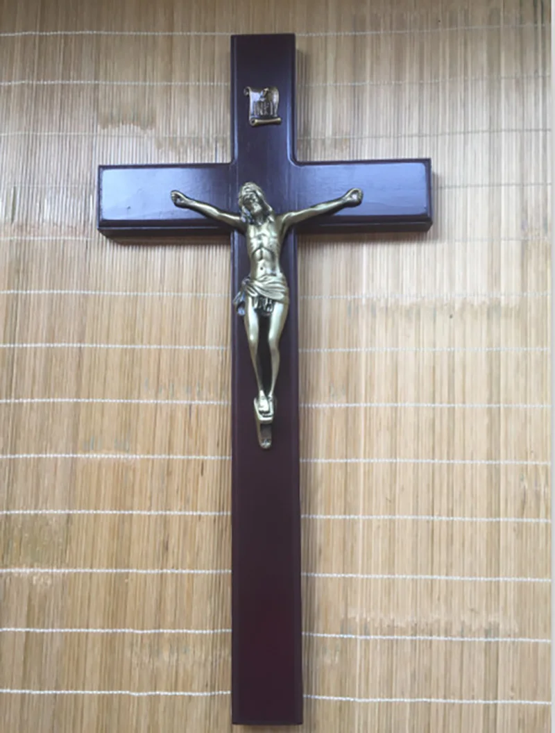 Католическое Распятие Sapele из цельного дерева распятие украшения Крест Иисуса