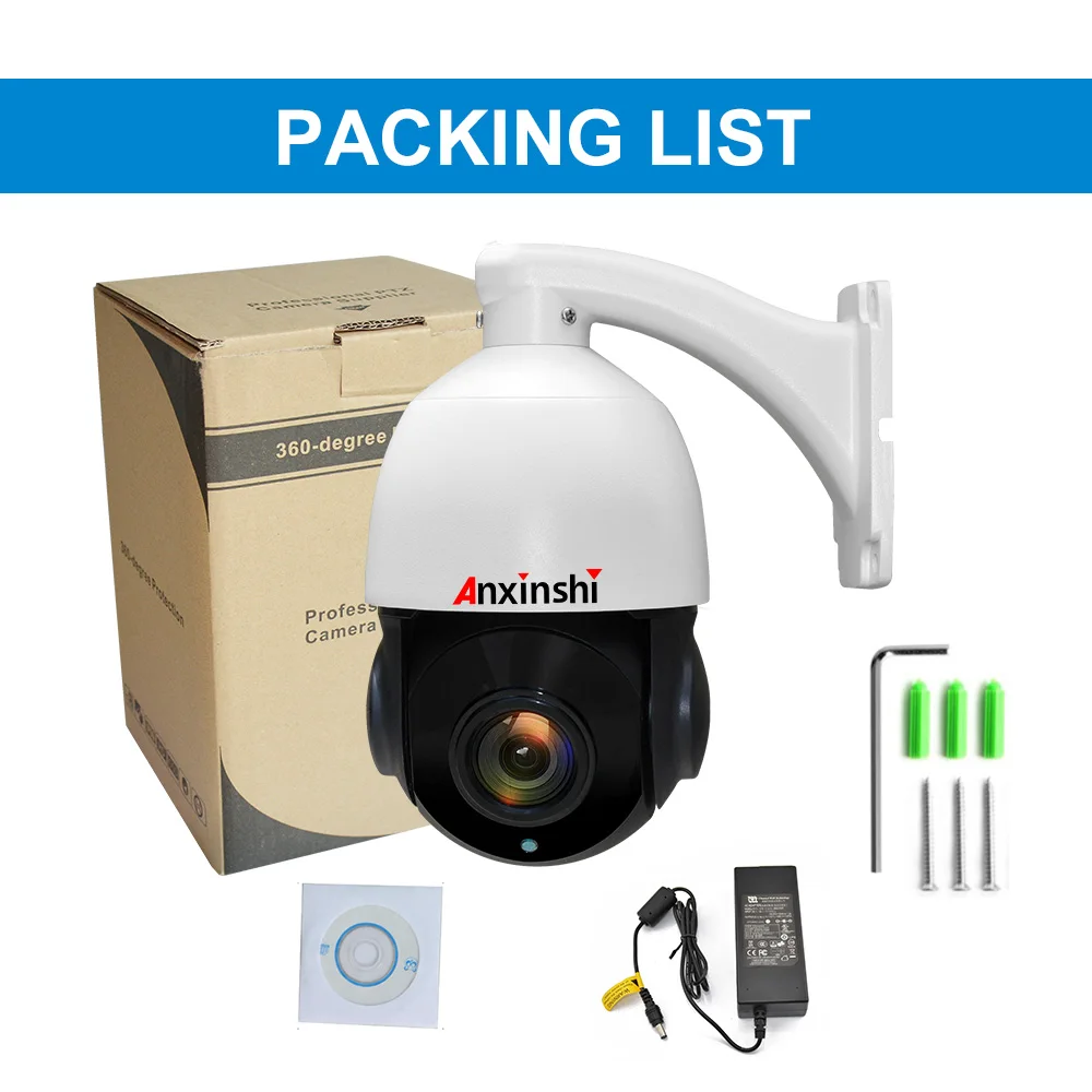 5MP PTZ IP Camera Outdoor Onvif 30X ZOOM Waterproof Mini Speed Dome Camera H.265/H.264 IR 80M P2P CCTV Security Camera POE
5MP PTZ IP Camera Outdoor Onvif 30X ZOOM Waterproof Mini Speed Dome Camera H.265/H.264 IR 80M P2P CCTV Security Camera POE