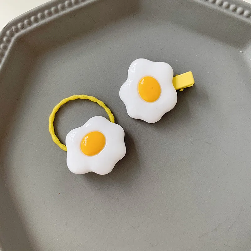 2Pcs Chic Super Cute Funny Style Hair Pins Poached Egg Hair Grips And Elastic Hair Bands Korean Young Girls Hair Accessories
2Pcs Chic Super Cute Funny Style Hair Pins Poached Egg Hair Grips And Elastic Hair Bands Korean Young Girls Hair Accessories