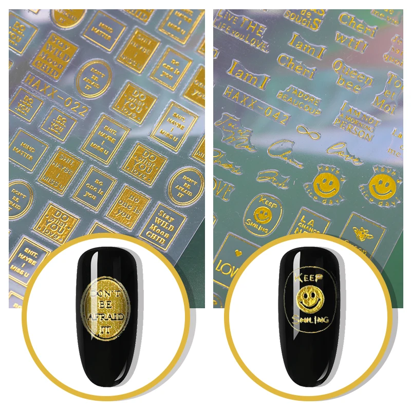 1sheet newest 3D letter Nail Art Sticker nail sticker gold letter black character nail sticker nail decoration
1sheet newest 3D letter Nail Art Sticker nail sticker gold letter black character nail sticker nail decoration