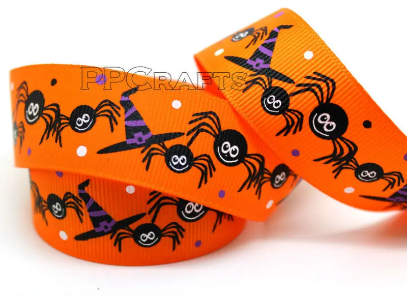 Helloween's 1'' (25mm) Spider Printed Grosgrain Ribbon100yards/roll Free Shipping
Helloween's 1'' (25mm) Spider Printed Grosgrain Ribbon100yards/roll Free Shipping