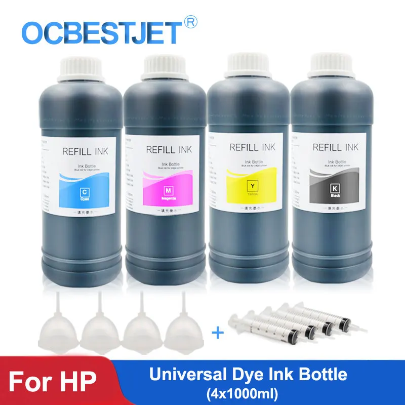 4x1000ml Refill Dye Ink For HP 21 22 178 655 364 711 920 932 950 951 952 953 954 955 970 8600 8610 Printer Ink Dye Ink For HP
4x1000ml Refill Dye Ink For HP 21 22 178 655 364 711 920 932 950 951 952 953 954 955 970 8600 8610 Printer Ink Dye Ink For HP