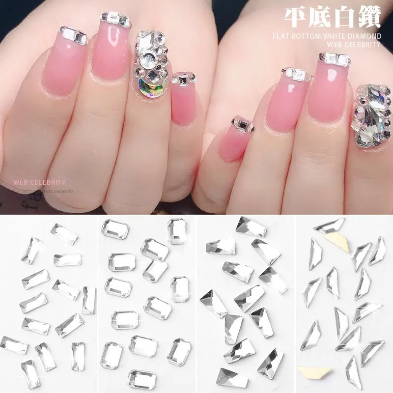 10 Pcs/bag Rhinestones for Nails Decoration Art Jewelry Glass Nail White Diamonds Shaped Shinny Tips Decoration Hot Sale
10 Pcs/bag Rhinestones for Nails Decoration Art Jewelry Glass Nail White Diamonds Shaped Shinny Tips Decoration Hot Sale