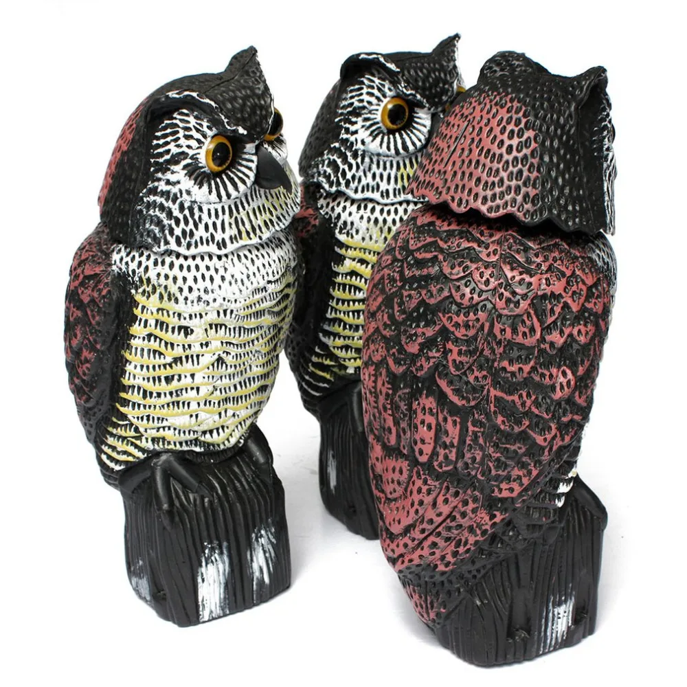 Realistic Owl Decoy with Rotating Head Garden Protection Repellent Bird Pest Scarer Scarecrow Hunting Decoys
Realistic Owl Decoy with Rotating Head Garden Protection Repellent Bird Pest Scarer Scarecrow Hunting Decoys