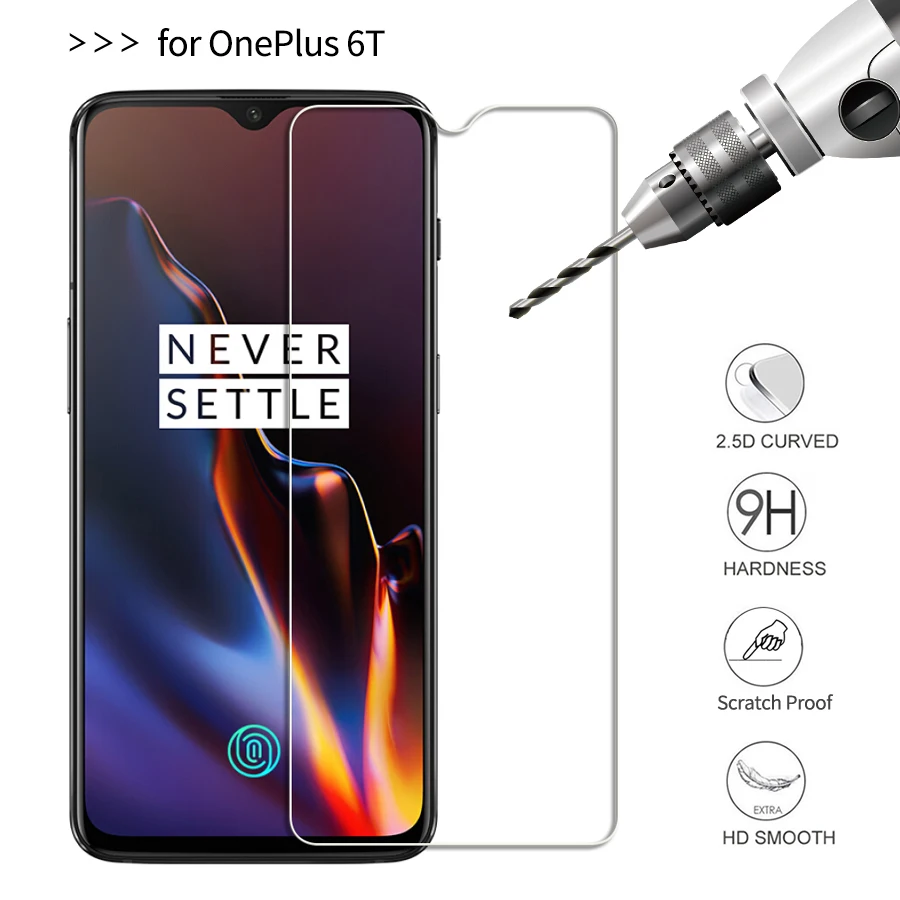 Для Oneplus 6T Защита экрана для One Plus 5 3 X 1 2 7 защитная пленка из закаленного стекла 9H