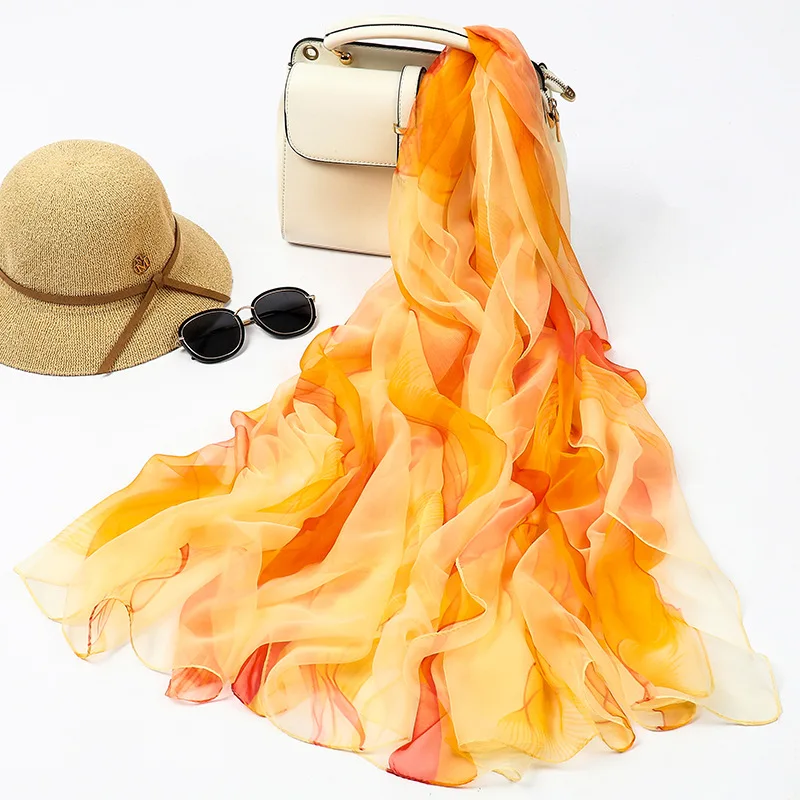Summer Long Silk Scarves for Woman Luxury Country Style Female Cape Plus Size 180*140cm Yellow Shawl and Echarpe Foulard W1107
Summer Long Silk Scarves for Woman Luxury Country Style Female Cape Plus Size 180*140cm Yellow Shawl and Echarpe Foulard W1107