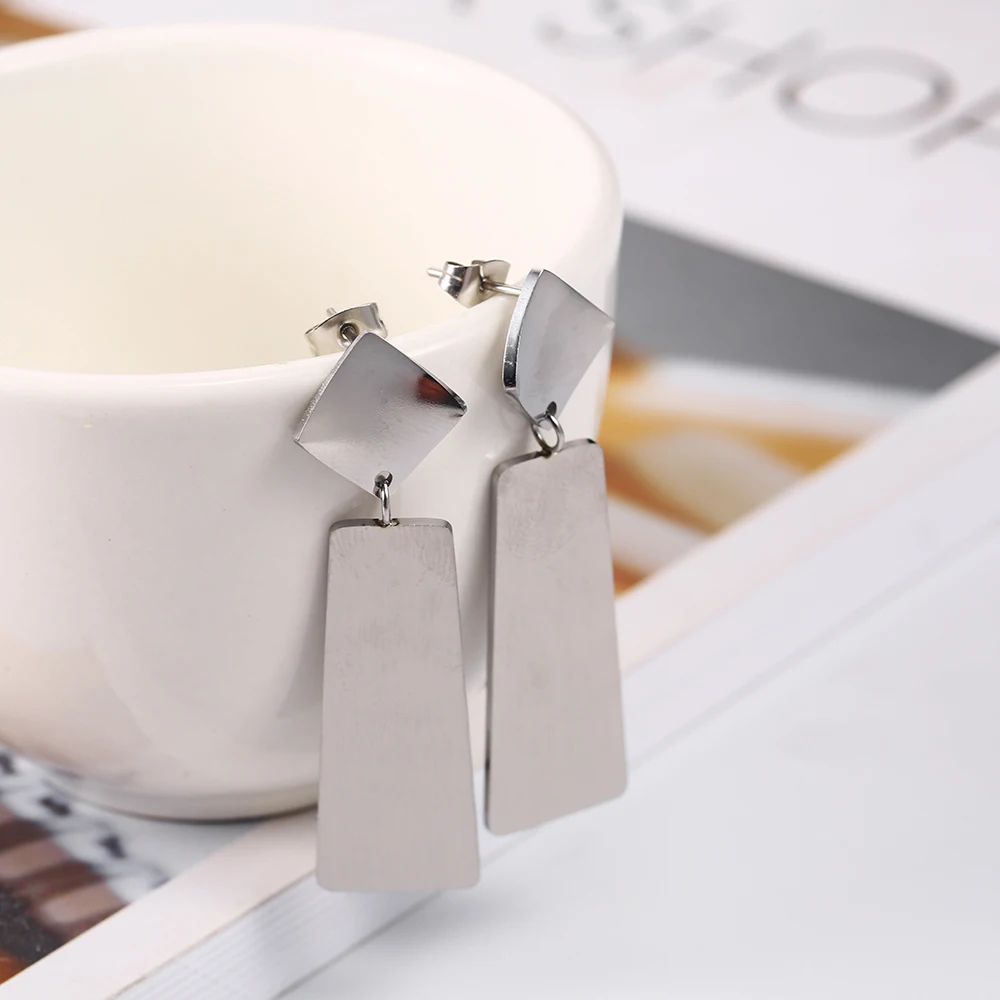 OUFEI Stainless Steel Jewelry Woman Vogue 2019 Drop Earrings For Women Accessories Bohemian Mass Effect Long | Украшения и